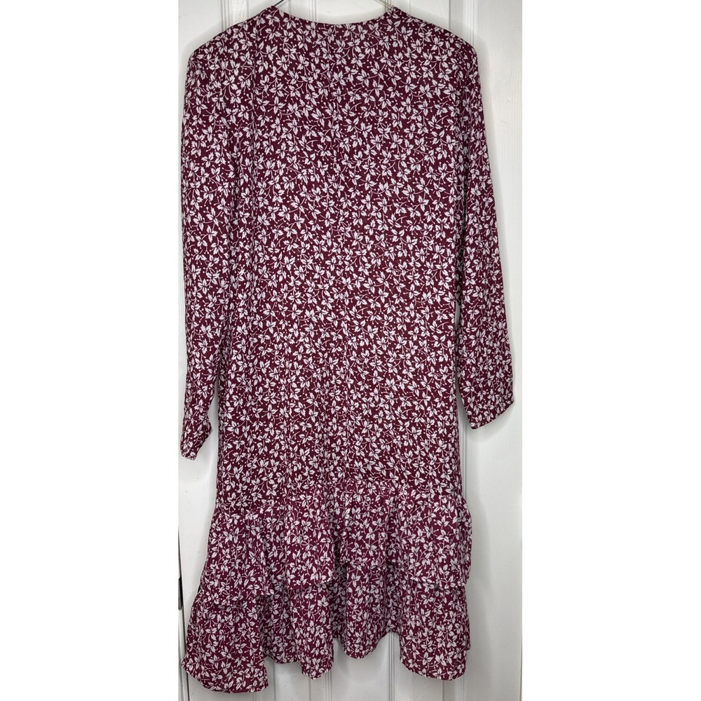 Vtg Carriage Court Floral sheer cottage Core Prairie Sz Small Ruffle - Picture 6 of 7